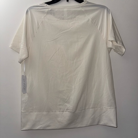 STYLUS Cream Boxy Short Sleeve T-Shirt - Picture 3 of 3